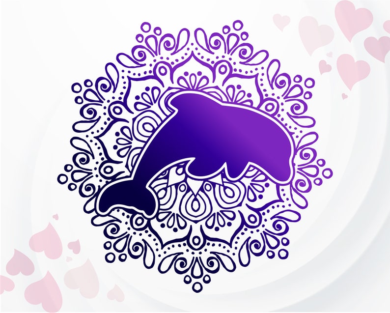 Download Dolphin Mandala SVG Summer SVG Mandala Cut Files Animal | Etsy