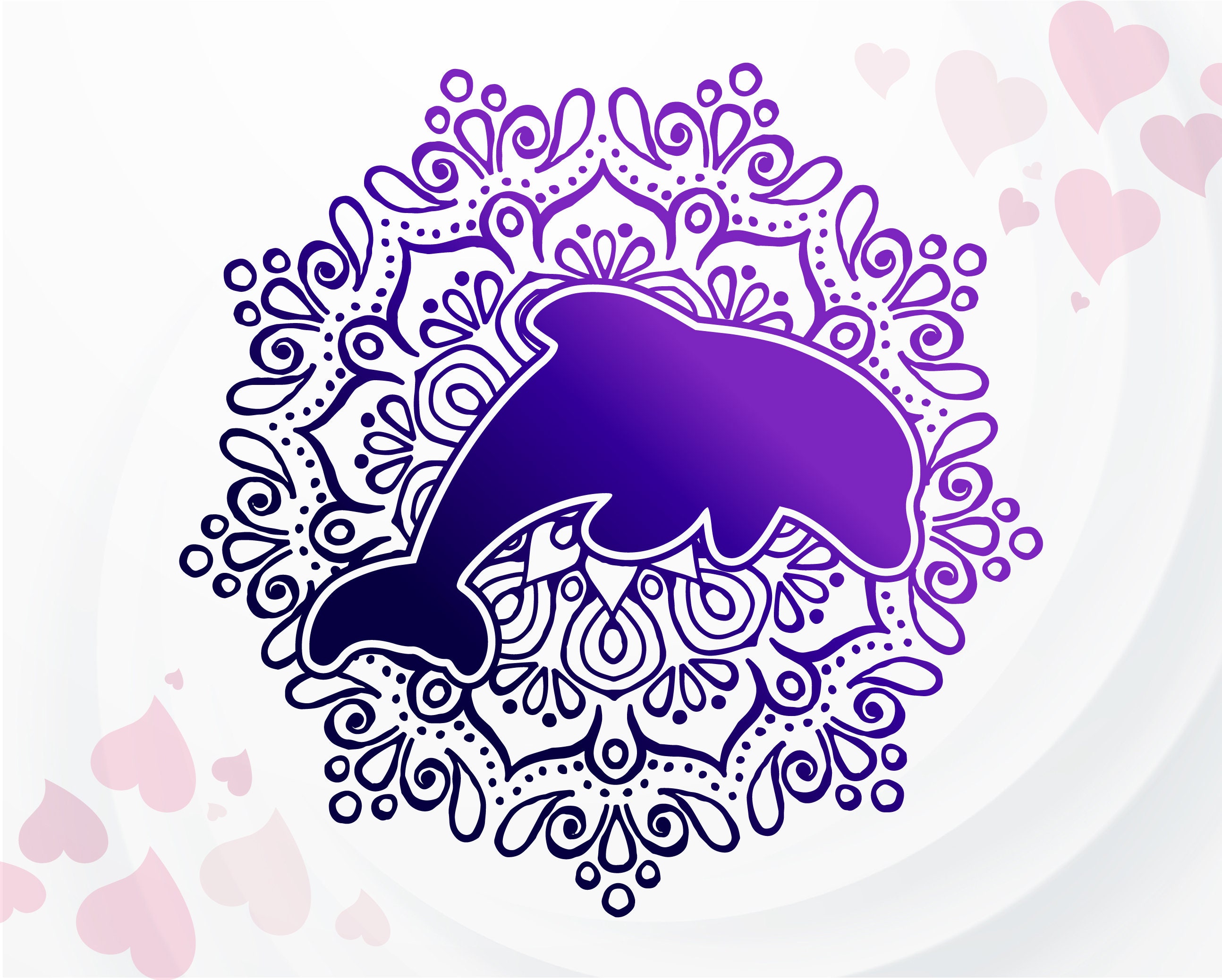 Layered Mandala Dolphin Svg Printable Layered Svg Cut File | My XXX Hot