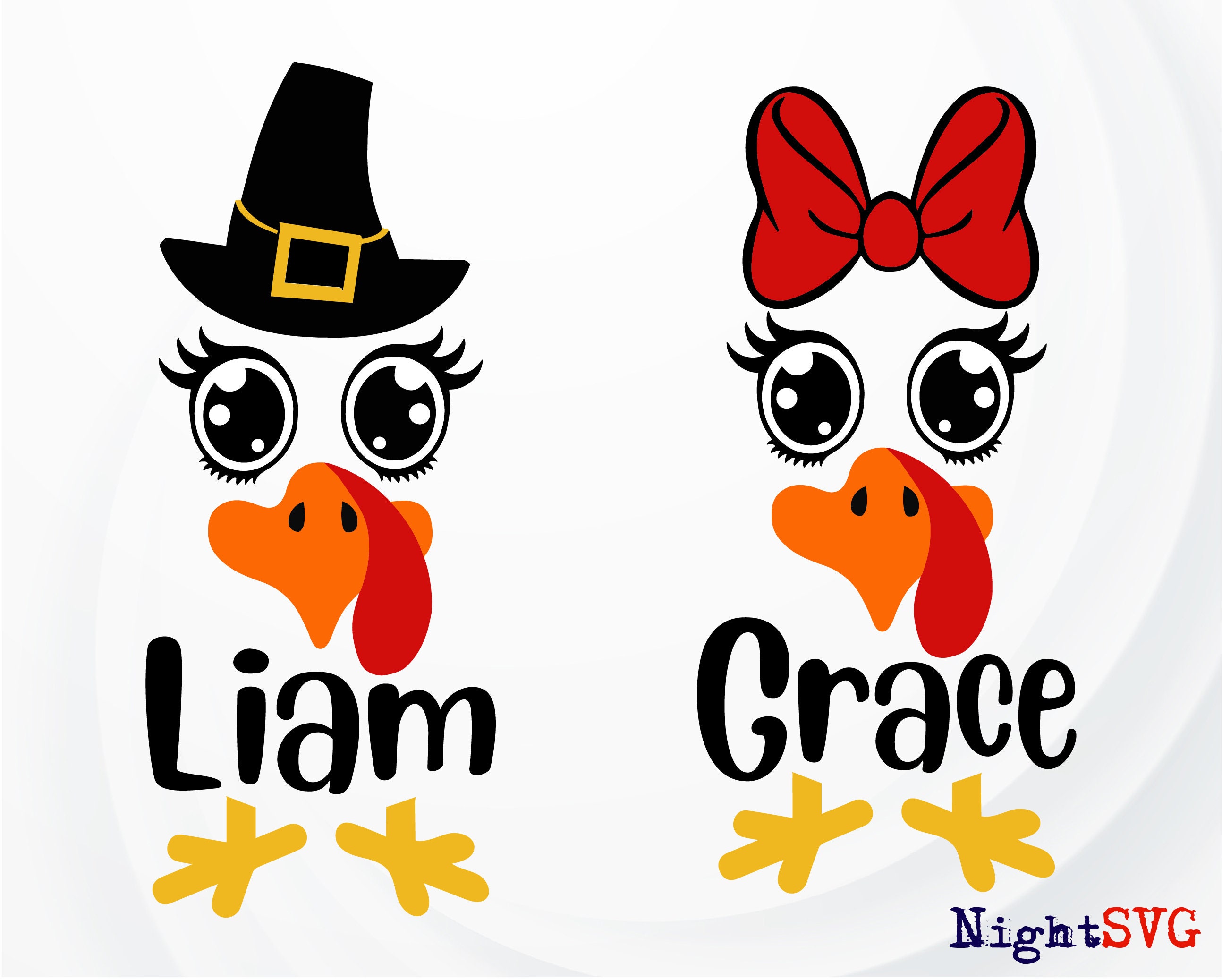 Funny Turkey SVG Turkey Face svg Baby Turkey Monogram svg | Etsy