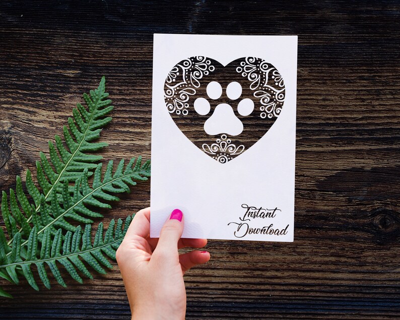 Download Dog Paw Mandala svg Love paw SVG Paw print Mandala Dog | Etsy