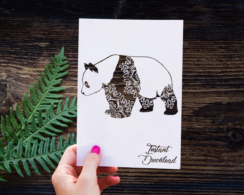 Download Panda Mandala SVG Panda for Cricut Panda Mama bear SVG | Etsy