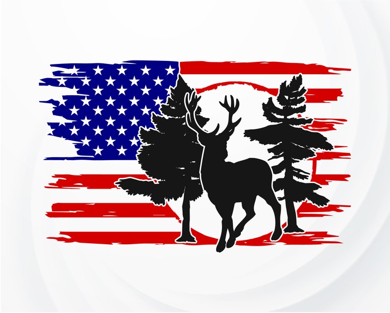 Download Hunting SVG Deer SVG Flag svg Camping svg American Flag | Etsy