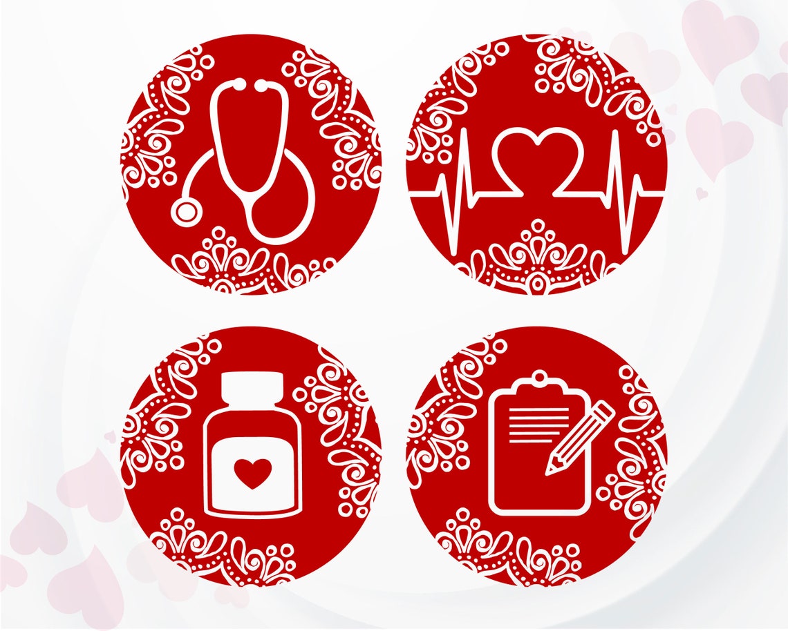 Download Nurse SVG Mandala SVG Stethoscope svg Heartbeat mandala | Etsy