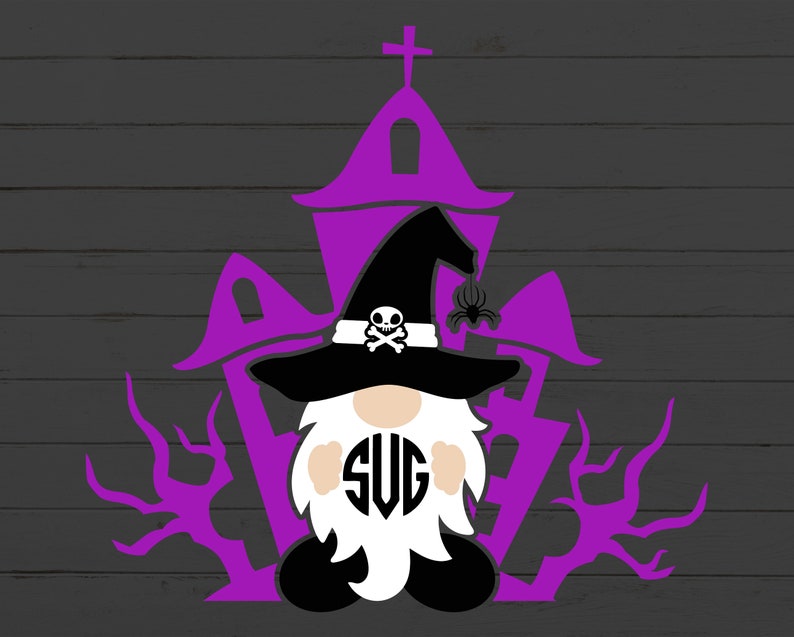 Download Halloween Gnome SVG Halloween SVG Gnome and Haunted house ...