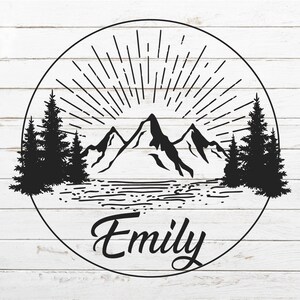 Mountains SVG, Nature SVG, Mountains Scene svg and png for Tumbler, Landscape SVG, Mountains Clipart, Camping svg, Mountains and Trees svg