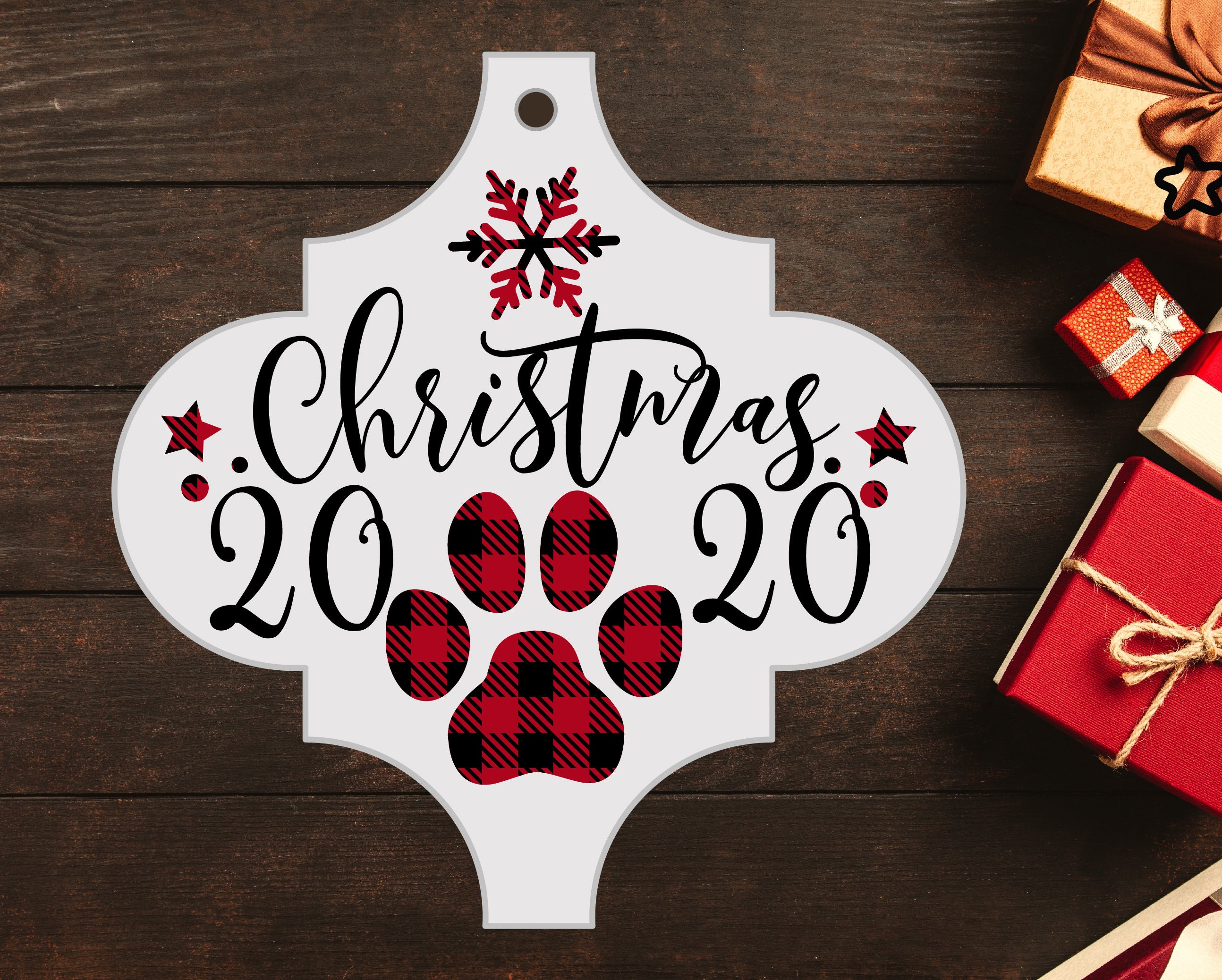 Tile Ornament SVG Dog Ornament Christmas SVG First pet  Etsy