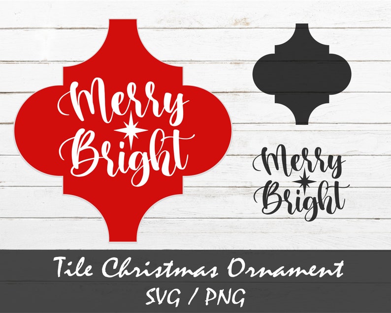 Download Merry and Bright Tile Ornament SVG Christmas 2020 SVG | Etsy