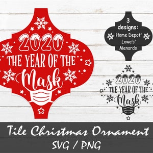 Download Face Mask Christmas Tile Ornament Svg Christmas 2020 Svg Etsy