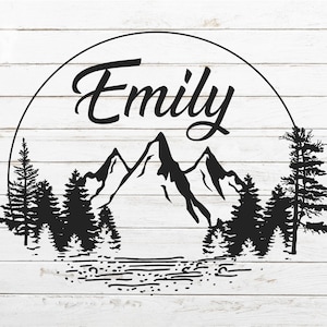 Mountain SVG, Tree SVG, Trees and Mountain svg, Landscape SVG & png for Sublimation, Mountains Clipart, Camping svg, nature landscape svg