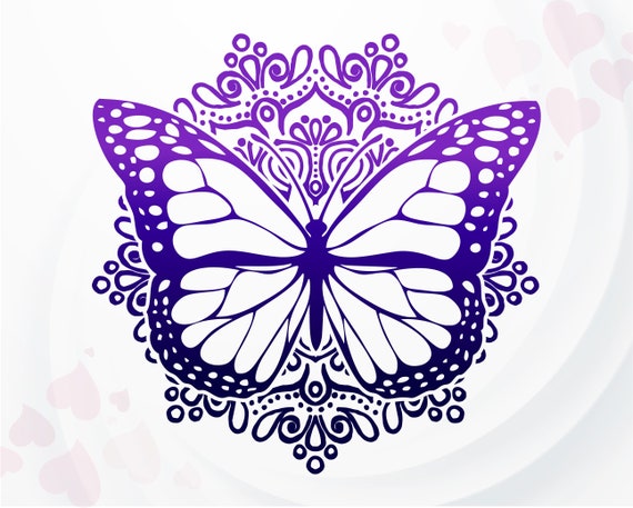 Download Butterfly Mandala Svg Butterfly For Cricut Insects Svg Etsy