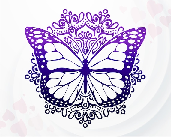 Download Butterfly Mandala SVG Butterfly for Cricut Insects SVG | Etsy