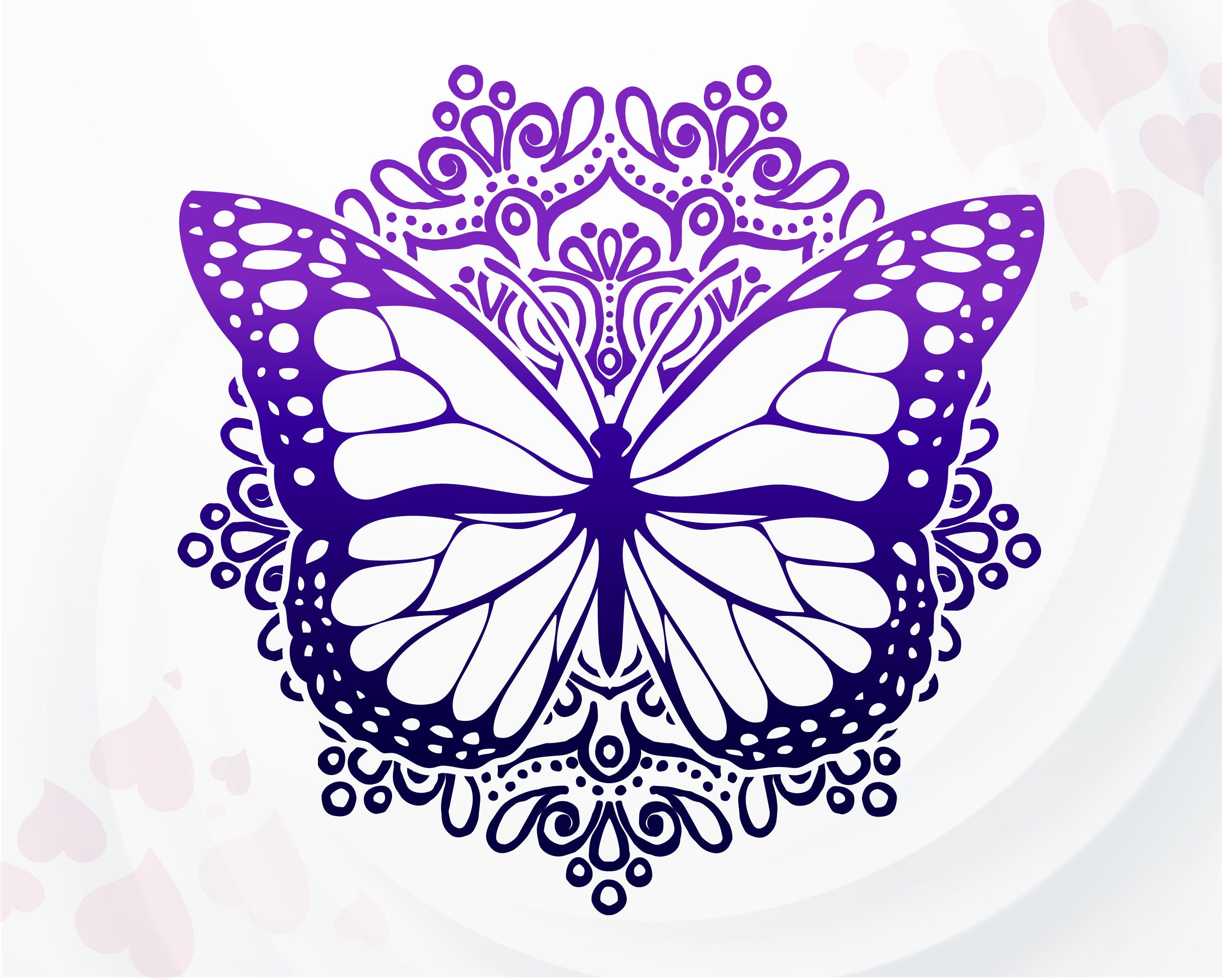 Download Butterfly Mandala SVG Butterfly for Cricut Insects SVG | Etsy