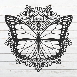 Butterfly Mandala SVG Butterfly for Cricut Insects SVG - Etsy
