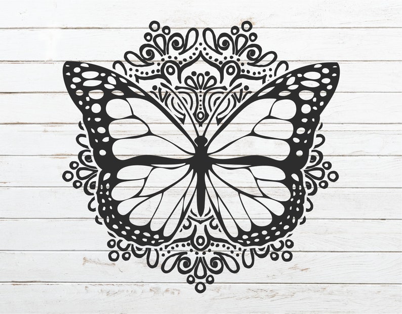 Download Butterfly Mandala SVG Butterfly for Cricut Insects SVG | Etsy