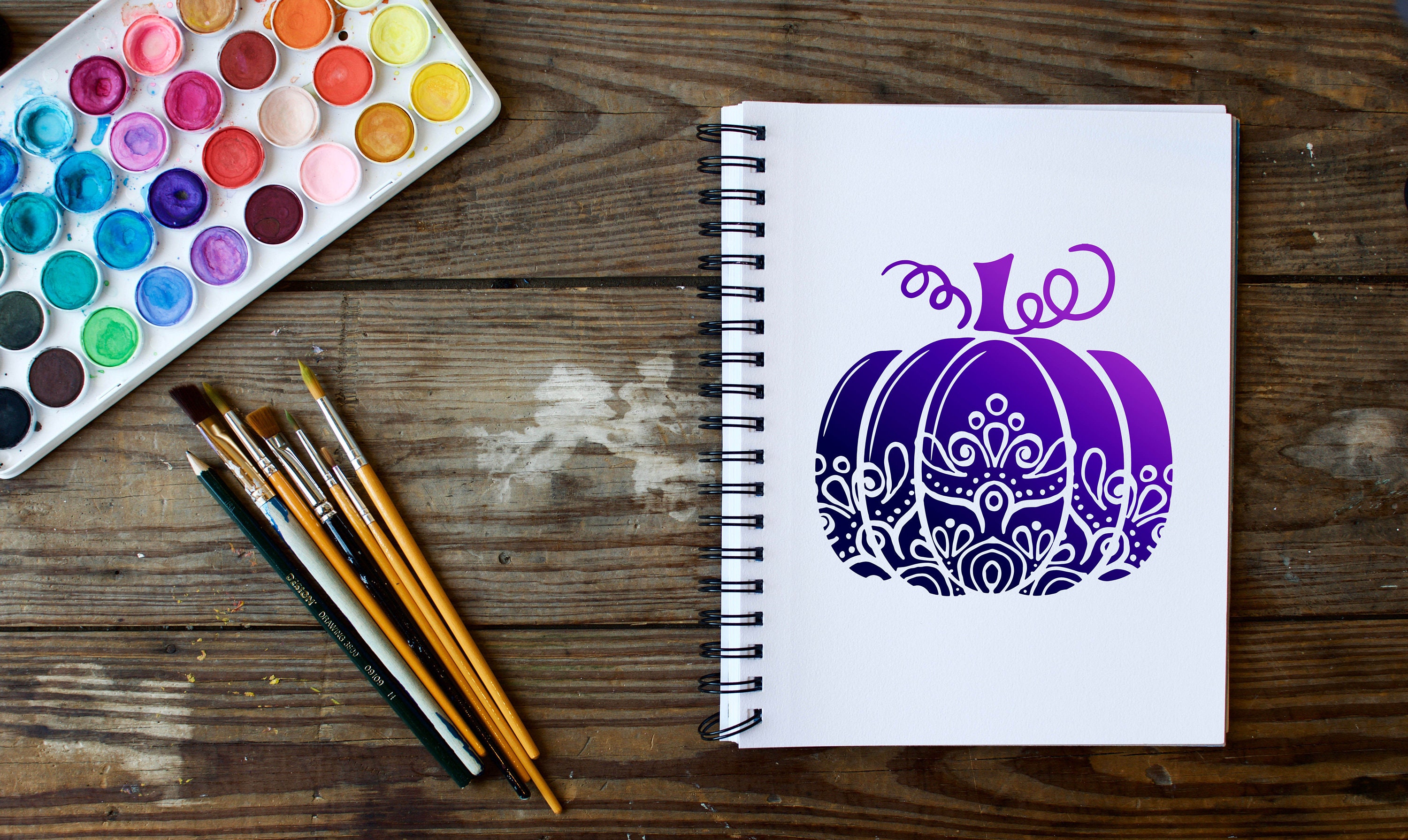 Download Pumpkin Mandala SVG Pumpkin SvG Halloween svg Floral | Etsy
