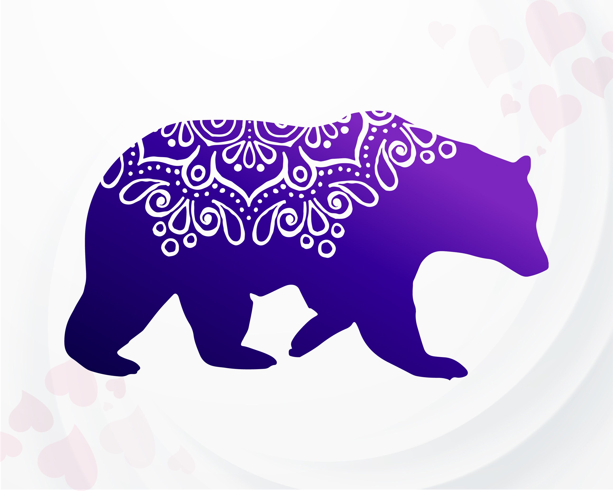 Download Bear Mandala SVG Bear for Cricut Mama bear SVG Bear | Etsy