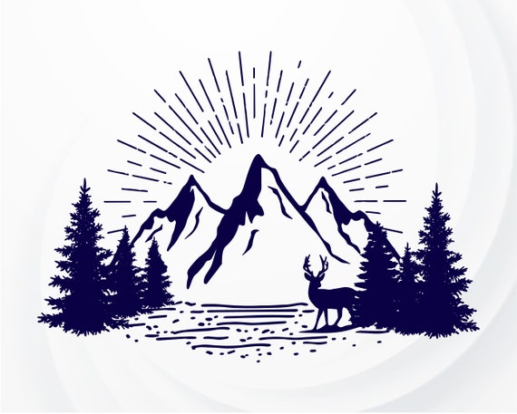 Free Free 271 Silhouette Mountain Scene Svg SVG PNG EPS DXF File