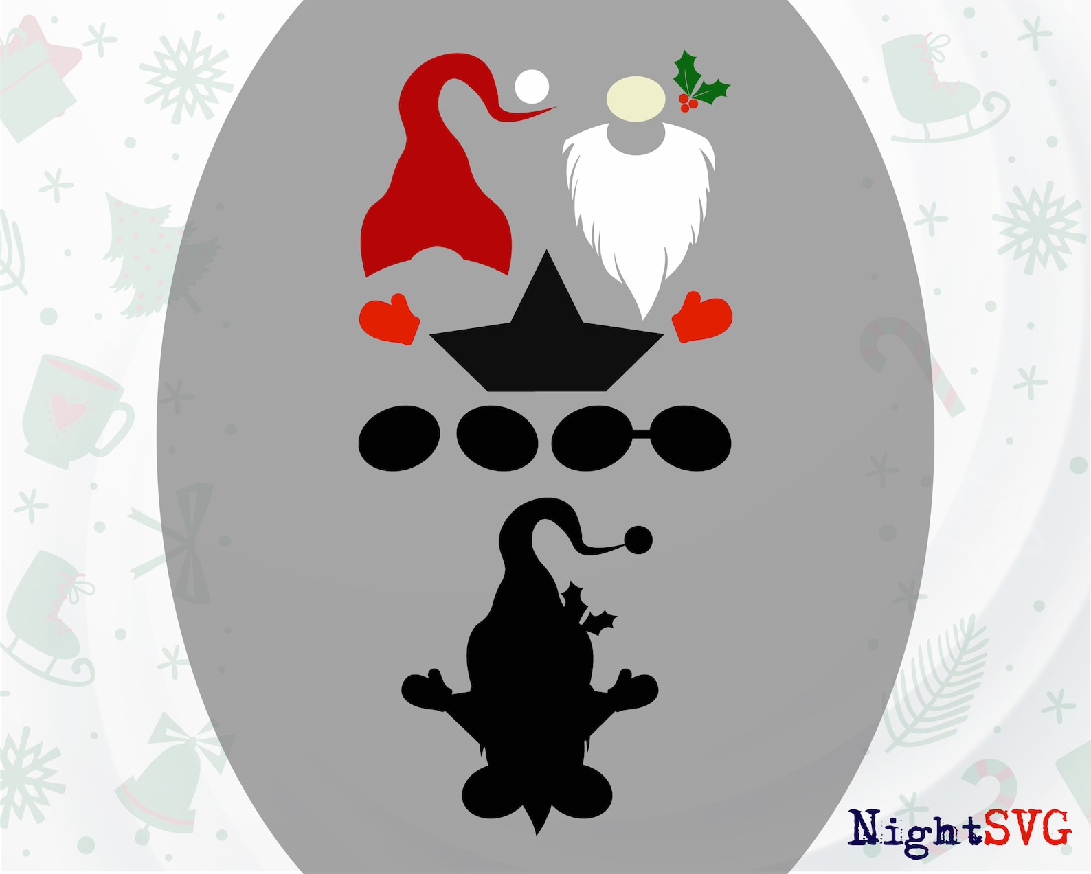 Christmas Gnome SVG Gnome Cut File SVG File for Cricut - Etsy