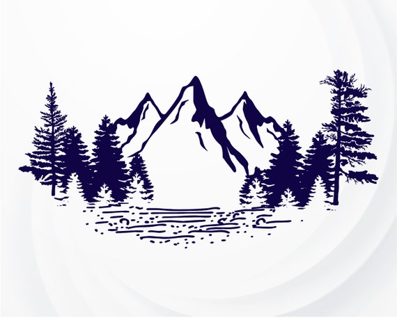 Free Free Mountain Tree Svg 609 SVG PNG EPS DXF File