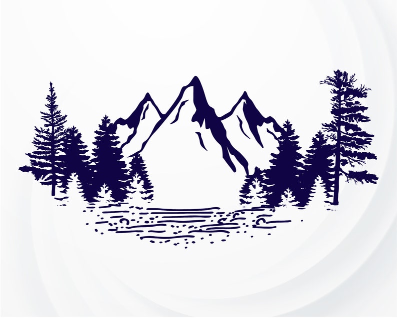 Free Free 156 Mountain Range With Trees Svg SVG PNG EPS DXF File