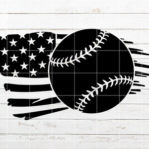 Baseball Flag SVG, Sport SVG, Baseball dad svg for Shirt, USA Flag, Boy svg, American Flag svg with ball cut file for Cricut Silhouette