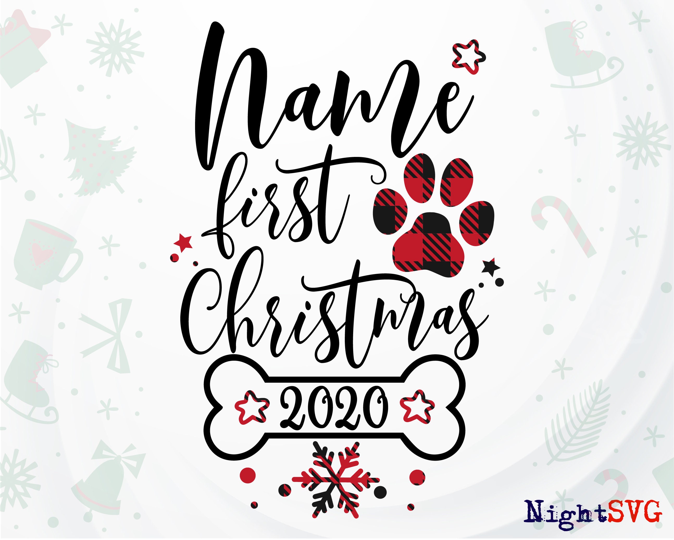 Christmas dog SVG Dog paw Christmas ornaments SVG Snowflakes  Etsy
