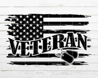 Veteran SVG, Distressed American Flag SVG, Memorial day svg, Army svg for Cricut & Sublimation shirt, 4th of july svg