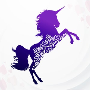 Unicorn Mandala SVG, Mandala Animal SVG, Unicorn Zentangle svg, Unicorn mandala for Cricut, Unicorn clipart, Mandala vector