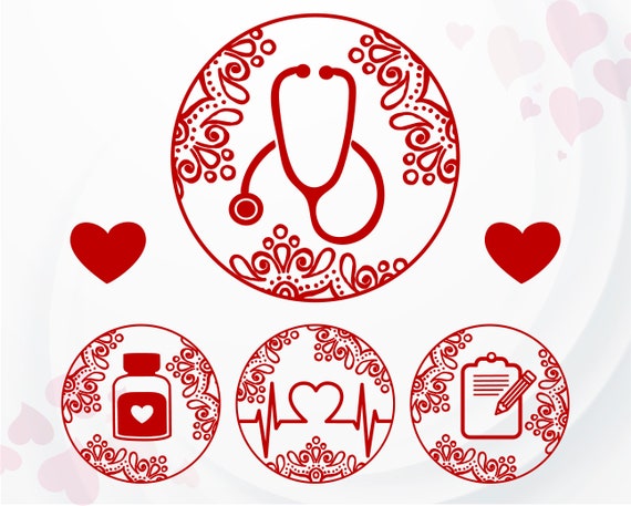 Download Nurse Svg Mandala Svg Nurse Life Svg Stethoscope Svg Etsy