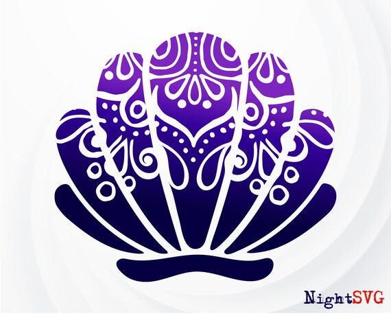 Shell Mandala Svg Ocean Svg Shell Zentangle Svg Shell Etsy