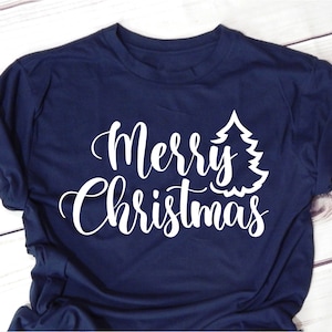 Merry Christmas SVG, Christmas tree SVG, Holiday svg, Christmas sign svg file, Merry Christmas horizontal svg for Shirt
