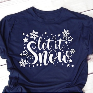 Let it Snow SVG, Christmas SVG, Holiday sign SVG, Christmas quote svg file, Christmas decor svg, Christmas lettering svg for shirt