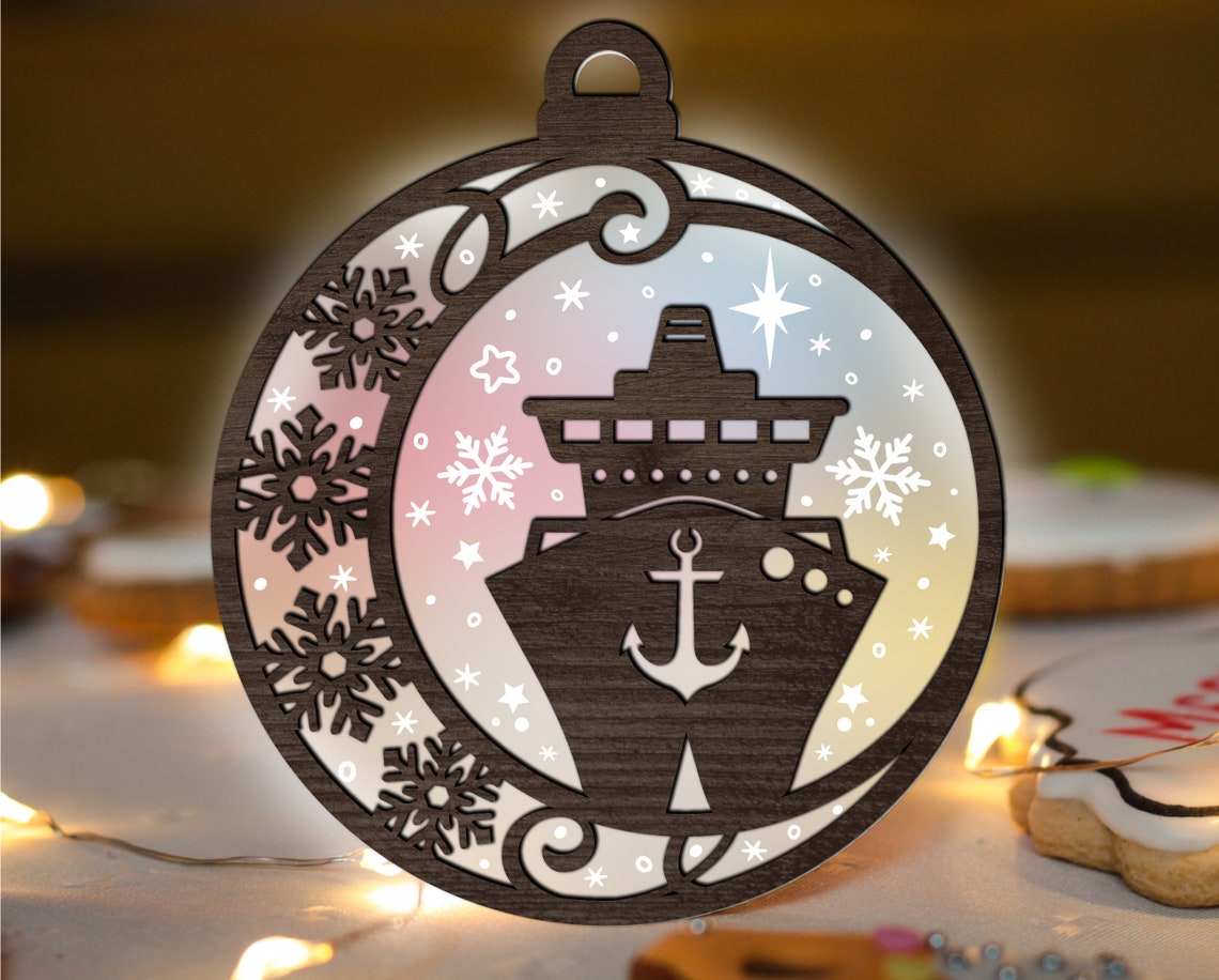 Cruise Ship Christmas Ornament SVG Family Vacation Etsy