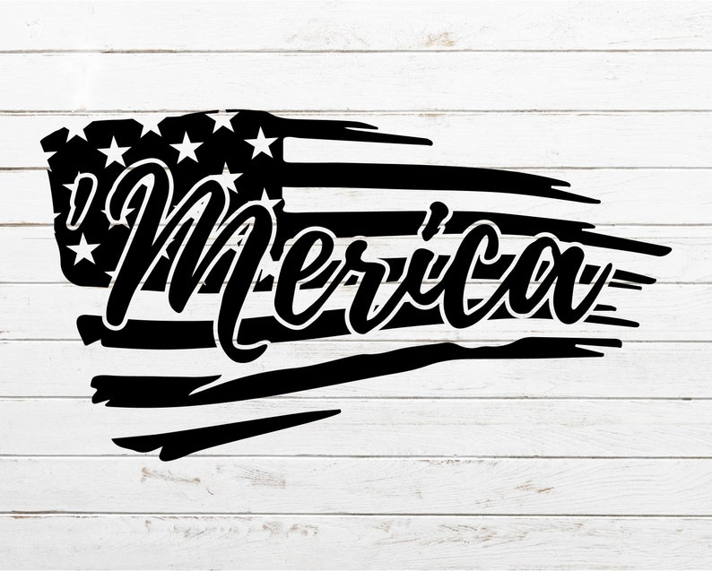 Flag SVG 4th of July SVG Merica Svg Merica Svg for Cricut & | Etsy
