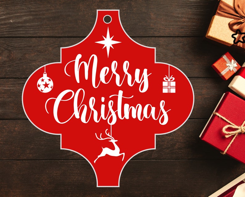 Download Merry Christmas Tile Ornament SVG Christmas 2020 SVG Deer ...
