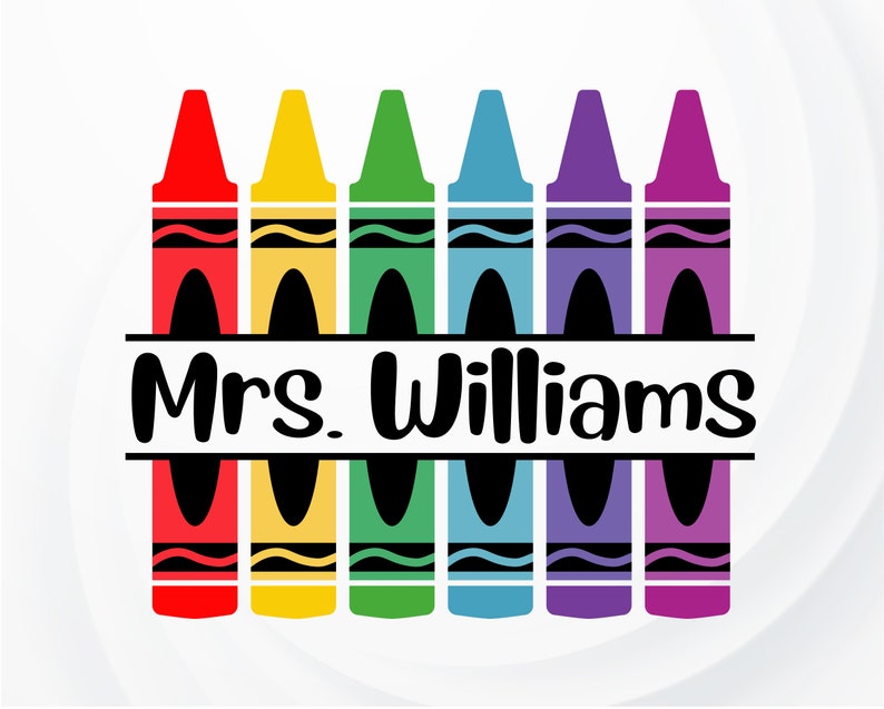 Download Crayon Split Monogram SVG Crayon SVG Teacher SVG Crayons ...