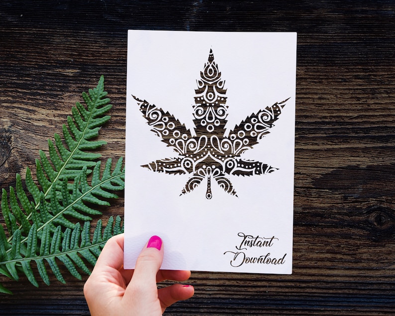 Download Cannabis Mandala SVG Marijuana SVG Plants SVG Marijuana | Etsy