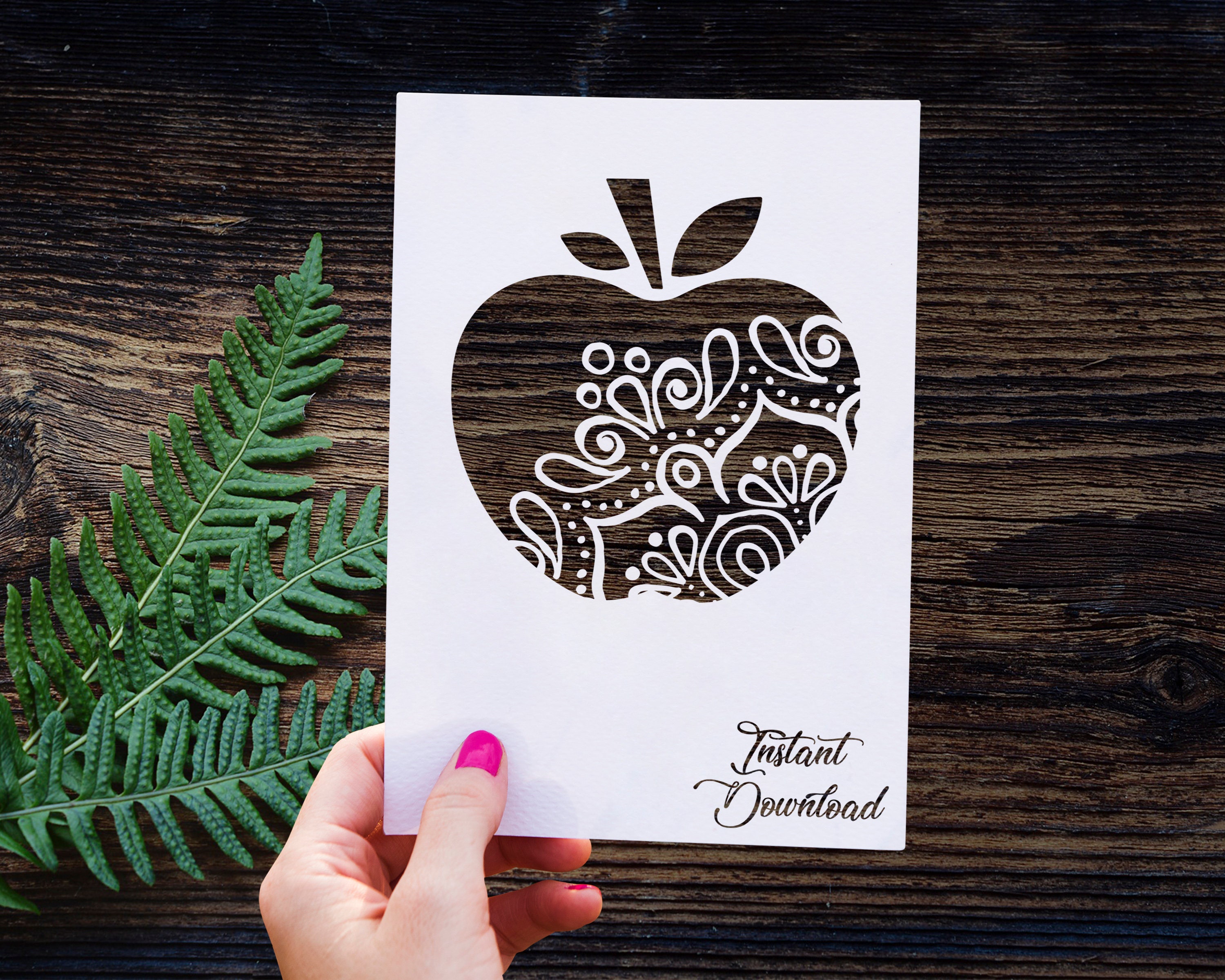 Apple Mandala SVG Apple Svg Fruit Svg Teacher Svg School - Etsy