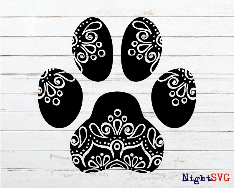 Download Paw Mandala svg Dog paw SVG Dog Mandala svg Dog Zentangle ...