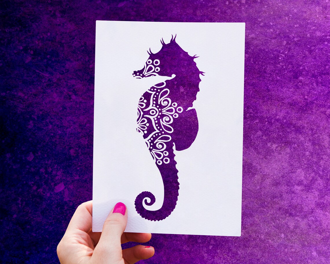 Download Seahorse Mandala SVG Mandala Sea Animal SVG Ocean svg | Etsy