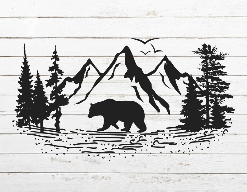 Free Free 181 Mountain Bear Svg SVG PNG EPS DXF File