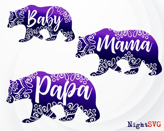Download Bear Family Svg Bear Mandala Svg Family Bear Bundle Svg Etsy