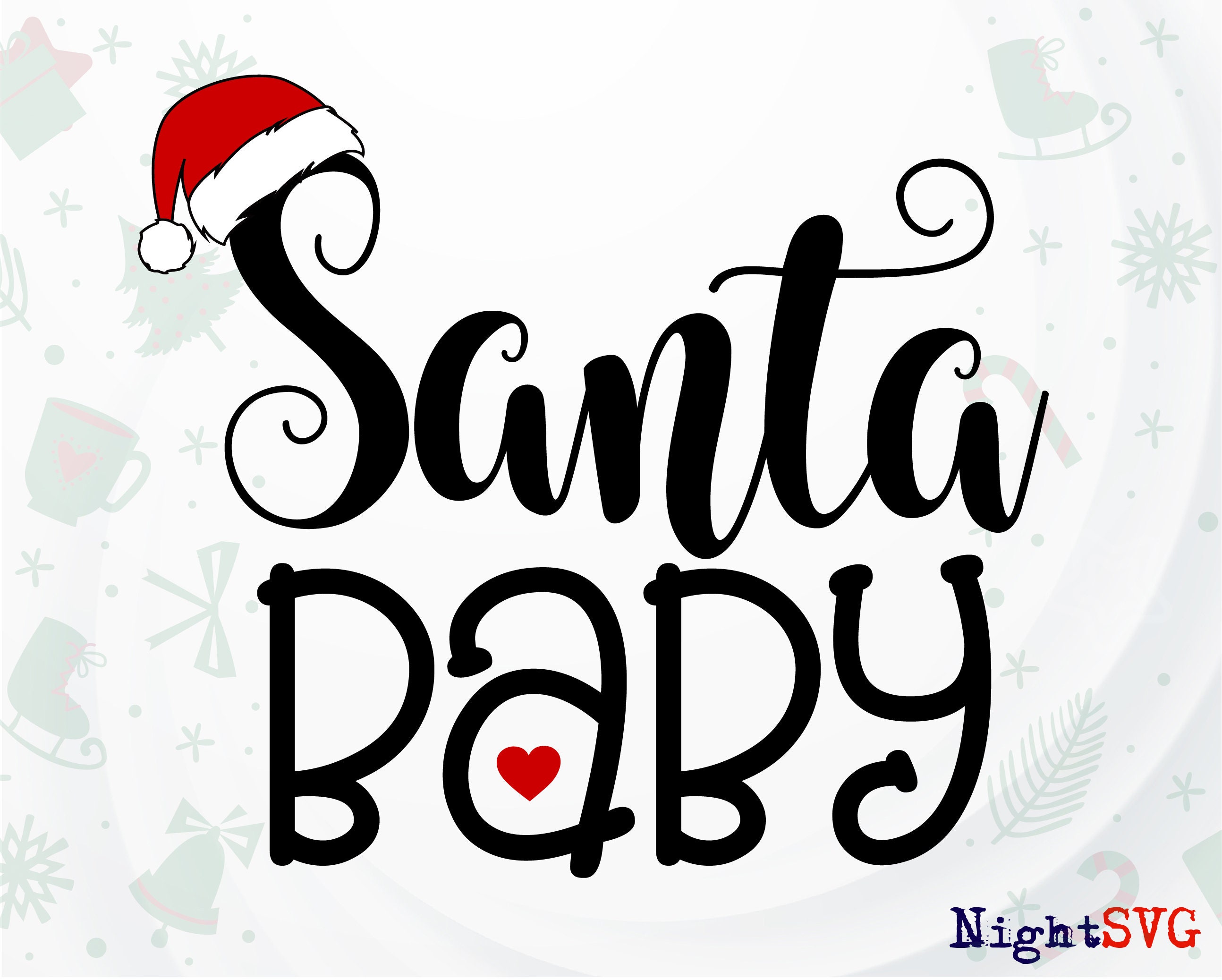 Santa Baby SVG Christmas SVG Christmas Baby SVG file for | Etsy