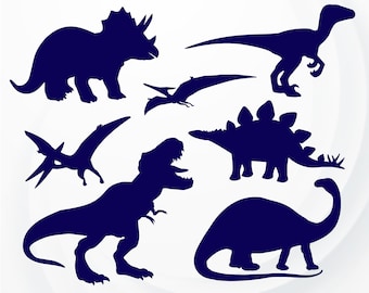 Dinosaur SVG, T-Rex SVG file for Cricut, Dinosaur Silhouette, Dinosaurs Bundle clipart, Stegosaurus svg, Brachiosaurus SVG, Triceratops svg