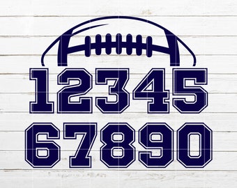 Football Number SVG,  Half ball SVG, Family fan SVG for Shirt, Football Dad Mom svg, Sport svg cut file for Cricut Silhouette