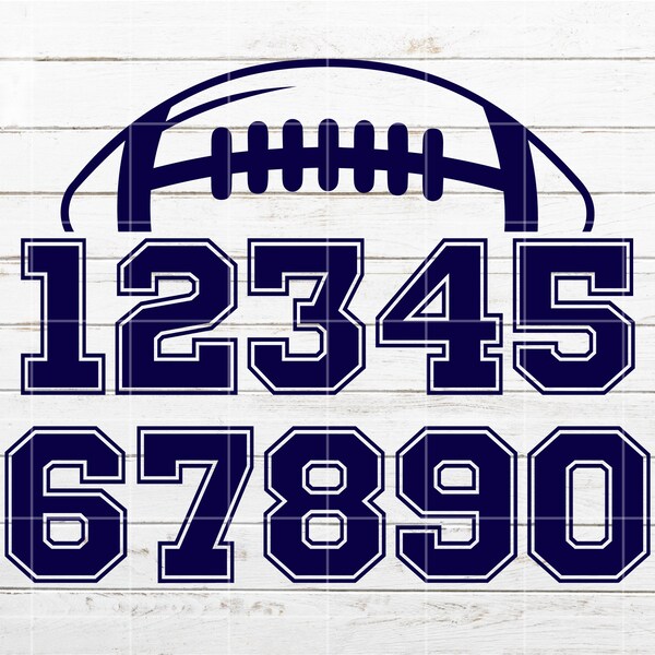 Football Number SVG,  Half ball SVG, Family fan SVG for Shirt, Football Dad Mom svg, Sport svg cut file for Cricut Silhouette