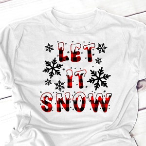 Let It Snow Svg, Buffalo Plaid SVG, Merry Christmas Svg, Snowflake Svg ...