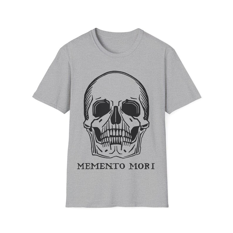 Memento Mori Skull Shirt Gothic Aesthetic Tee Hoodie Vintage Skull Graphic Unisex T-Shirt Dark Academia Goth Gift image 16