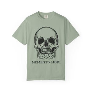 Memento Mori Skull Shirt Gothic Aesthetic Tee Hoodie Vintage Skull Graphic Unisex T-Shirt Dark Academia Goth Gift image 5