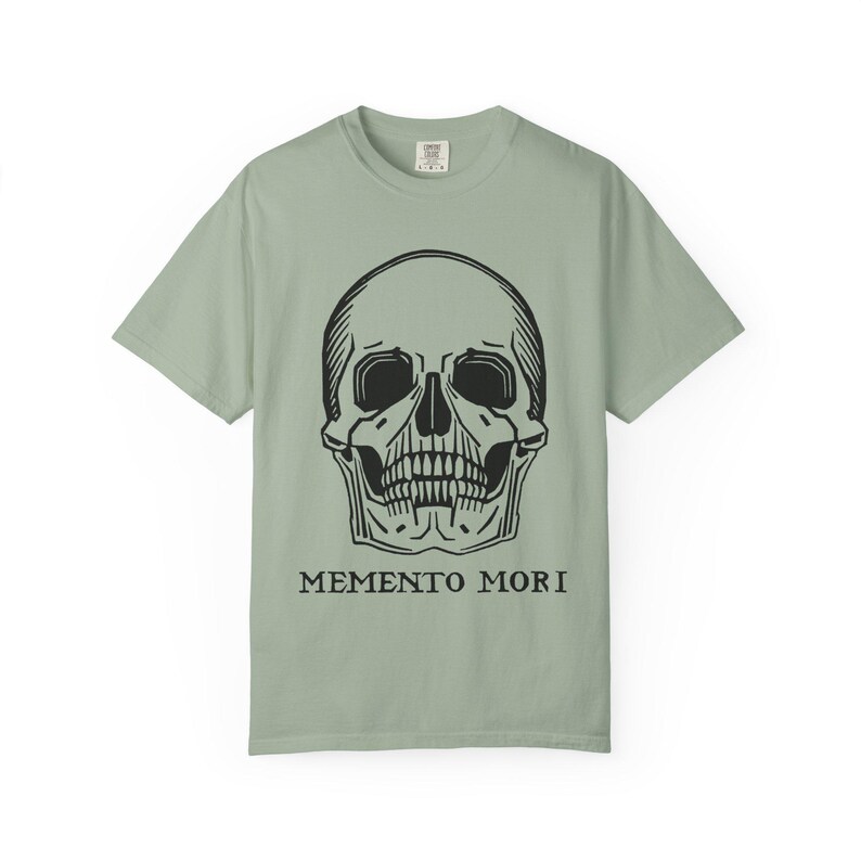 Memento Mori Skull Shirt Gothic Aesthetic Tee Hoodie Vintage Skull Graphic Unisex T-Shirt Dark Academia Goth Gift image 5